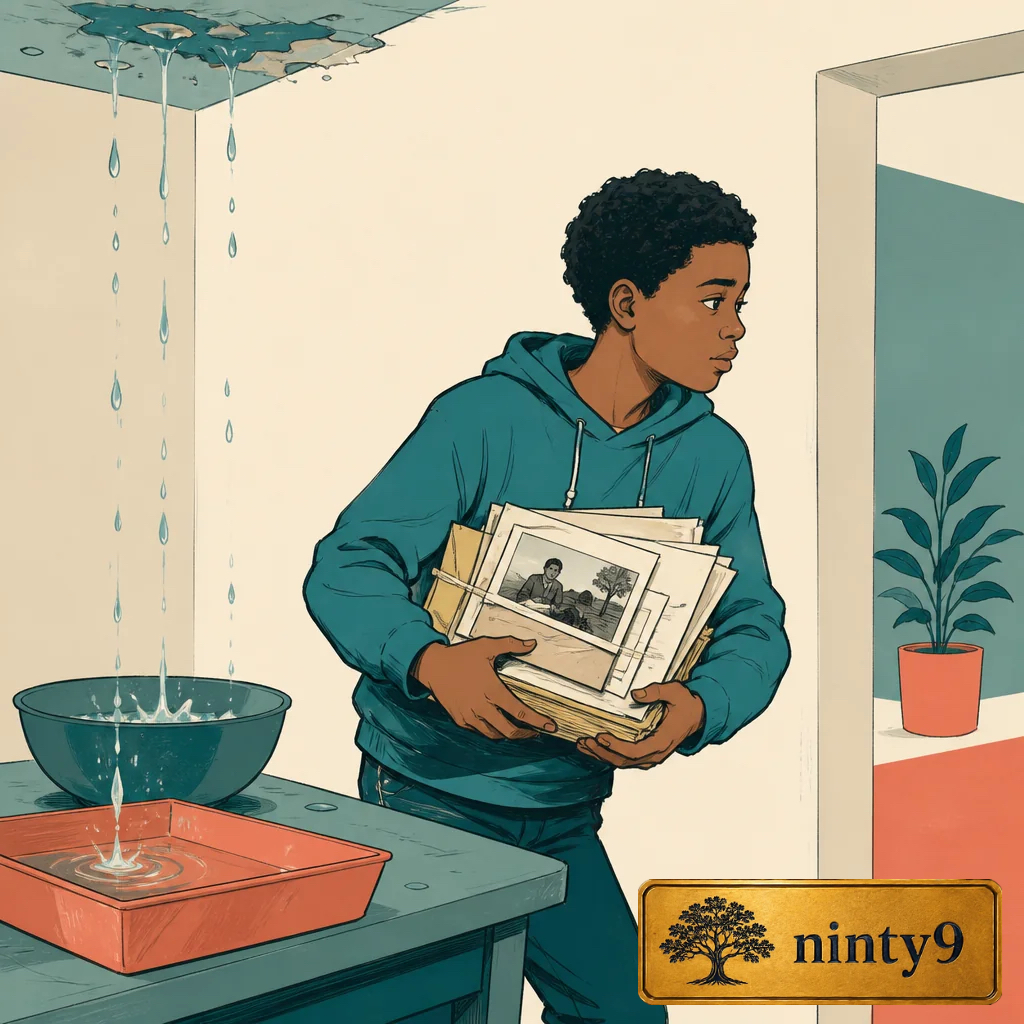 Learner carrying schoolwork at home